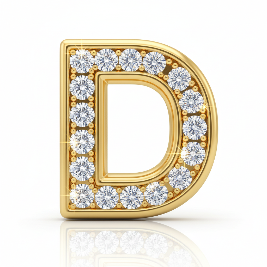 Rhinestone Gold D - Beau Wear