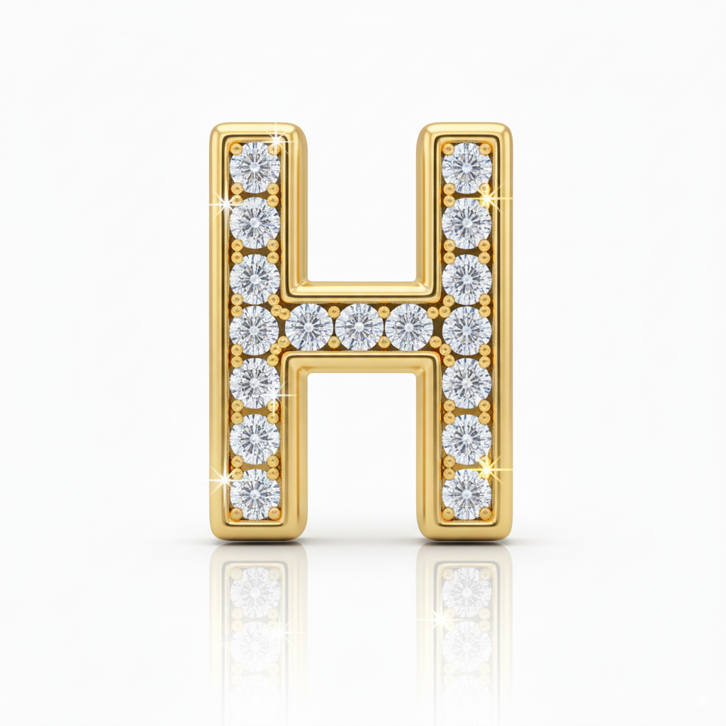 Rhinestone Gold H - Beau Wear