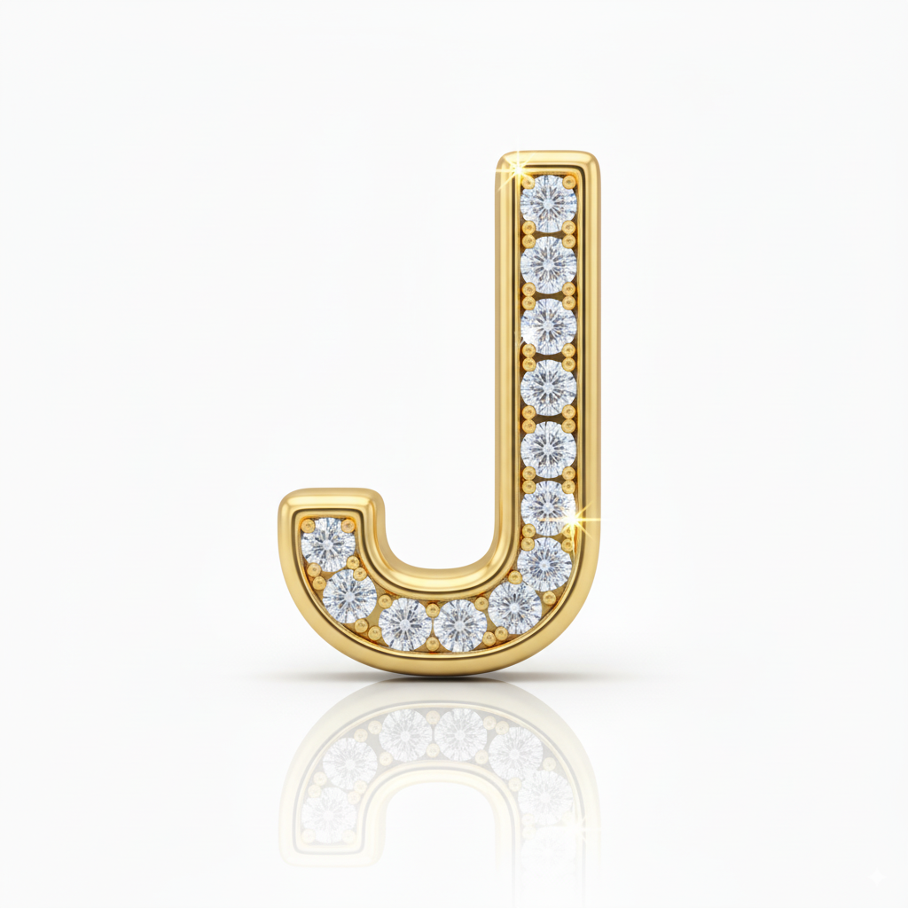 Rhinestone Gold J - Beau Wear
