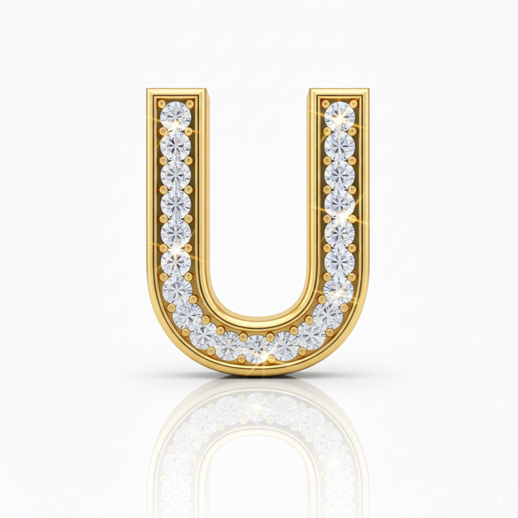 Rhinestone Gold U - Beau Wear