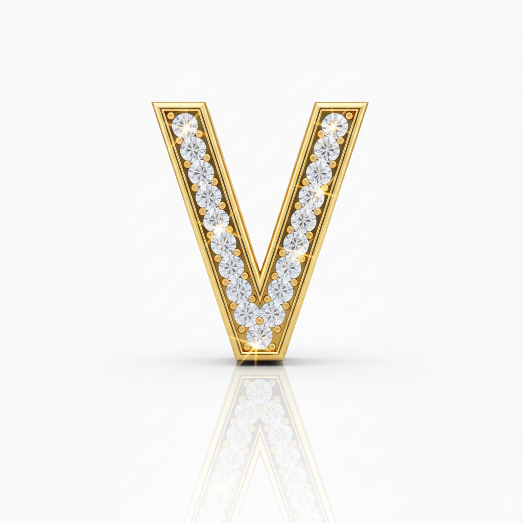 Rhinestone Gold V - Beau Wear