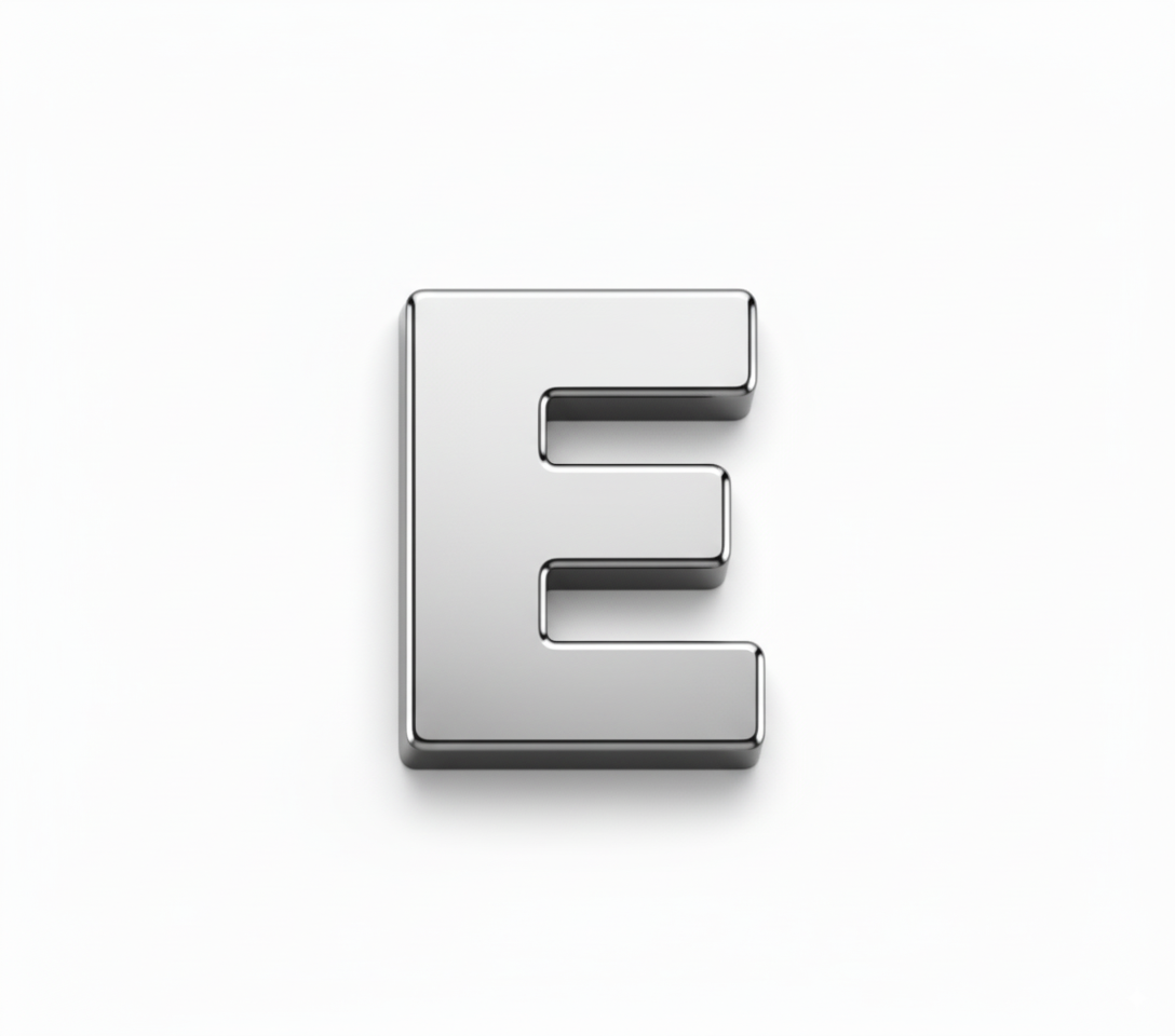 Solid Silver Finish - E - Beau Wear