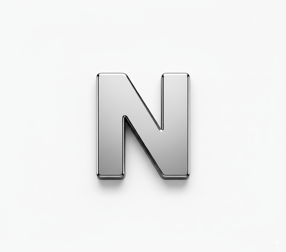 Solid Silver Finish -N - Beau Wear