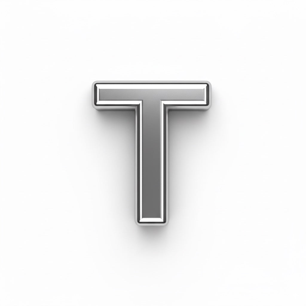 Solid Silver Finish - T - Beau Wear