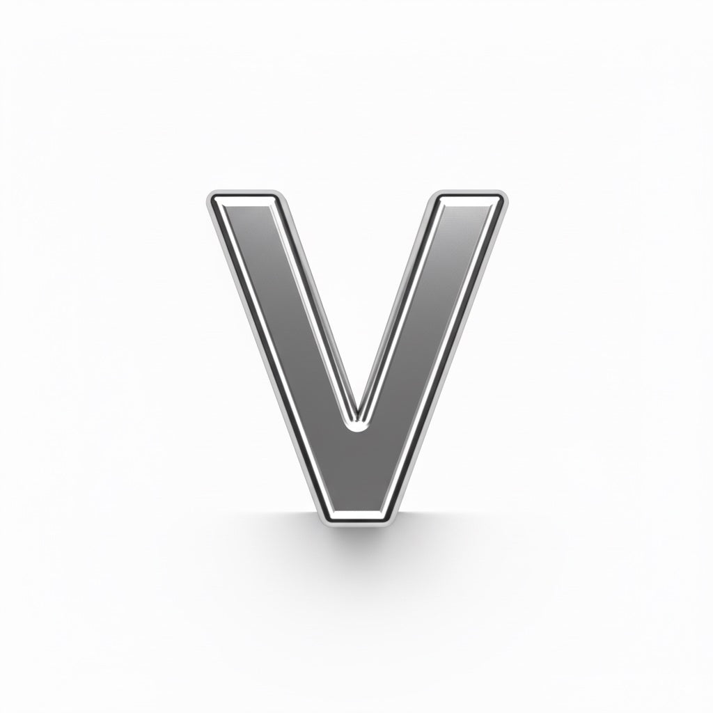 Solid Silver Finish - V - Beau Wear